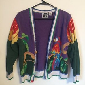 Vintage Parrot sweater Small